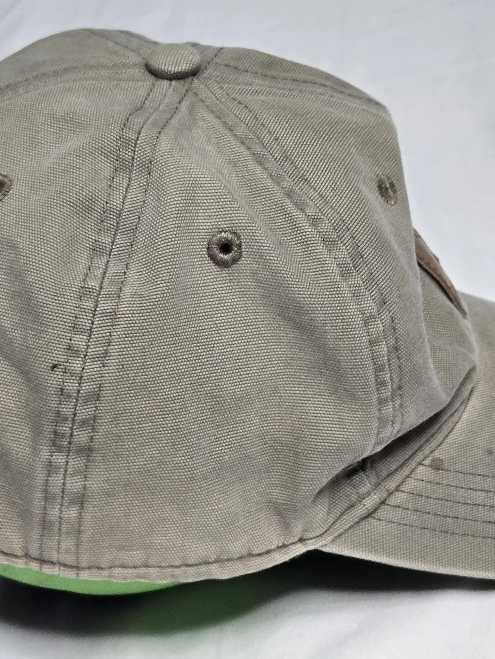 Carhartt Forrest green Baseball Cap with Leather Logo Patch